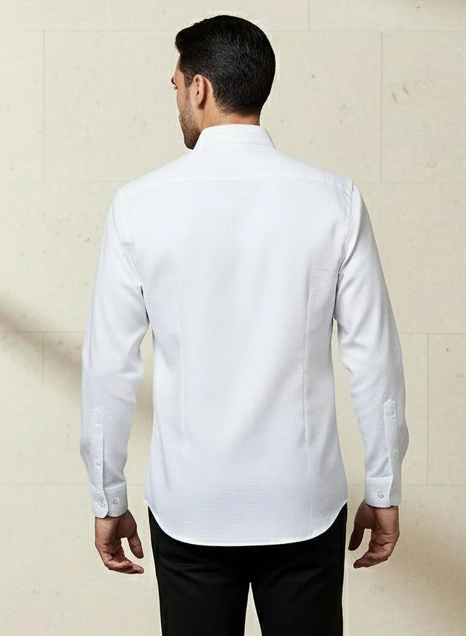 Splash FAV Men Regular Fit Self Texture Dobby Collar Shirt